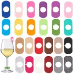 24Pcs 24 Colors Felt Wine Glass Charms