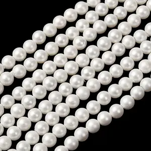 Round Shell Pearl Bead Strands