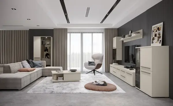 Luxusní obývací pokoj baptiste - béžová