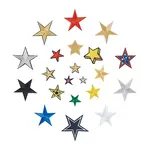 Star Computerized Embroidery Polyester Iron On Patches