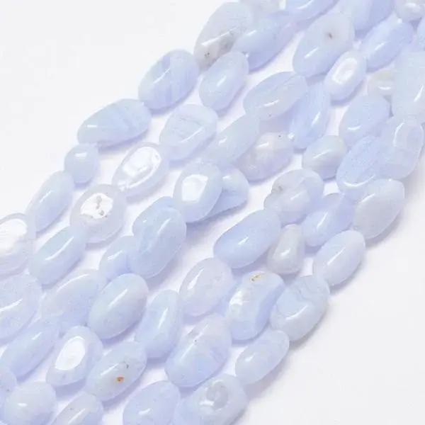 Natural Blue Lace Agate Beads Strands