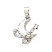 Brass Micro Pave Cubic Zirconia Pendants