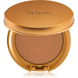 Sensai Silky Bronze Natural Veil Compact kompaktní pudrový make-up pro rozjasnění a vyhlazení pleti odstín SC04 Dark 8,5 g