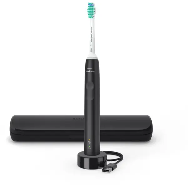 Philips Sonicare 3100 HX3673/14 sonický elektrický zubní kartáček Black 1 ks