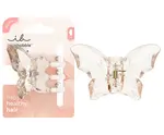 Skřipec do vlasů Invisibobble Clipstar Diamond Butterfly - průhledný korálový + dárek zdarma