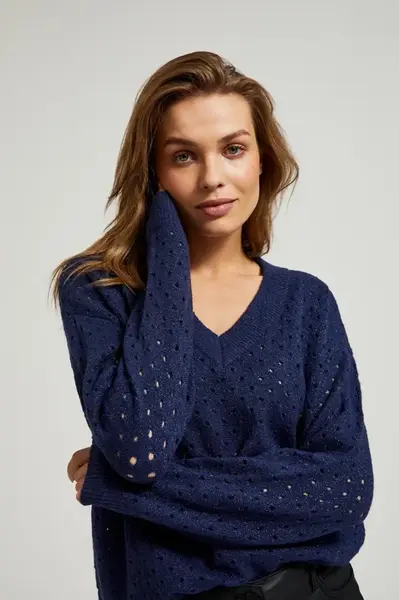 Marisse Women's Sweater Z-Sw-4520 Navy