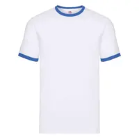 White T-shirt Ringer Fruit of the Loom
