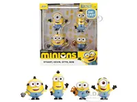 Set of 4 Diecast Figures "Minions" (2015) Movie "Metalfigs" Series Diecast Models by Jada