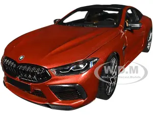 2020 BMW M8 Coupe Red Metallic with Carbon Top 1/18 Diecast Model Car by Minichamps