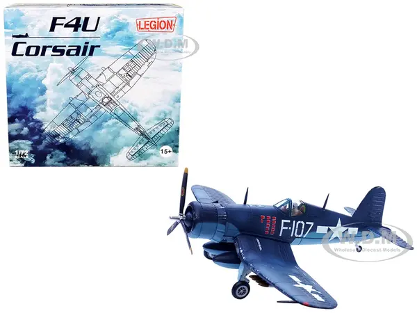 Vought F4U-1D Corsair Fighter Plane "1st Lt. Phillip DeLong Marine Fighter Squadron (VMF-224)" (1945) 1/72 Diecast Model Airplane by Legion
