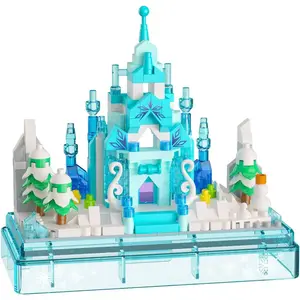 Stavebnica mini KOCO Zimný hrad plast 381ks v krabičke 11x12x5cm