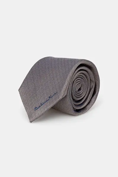 Hedvábná kravata Michael Kors béžová barva, MK0DT00185