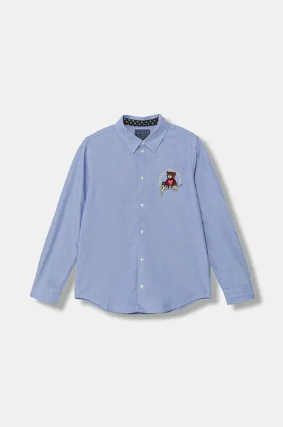 Dětská bavlněná košile Guess