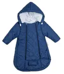 Baby Nellys Kombinézka s kapucí do autosedačky, kočárku Lux ®prošívaná - granát, vel. 68 vel.  68