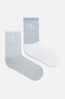 Ponožky Calvin Klein Jeans 2-pack dámské, modrá barva, 701229467