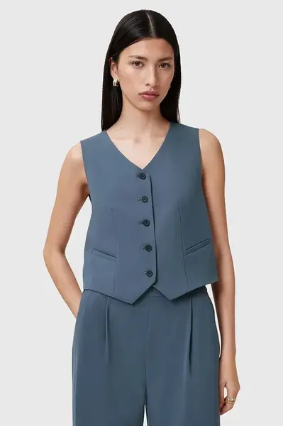 Vesta AllSaints ALEIDA modrá barva, jednořadá, W005QC