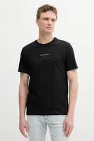 Bavlněné tričko Calvin Klein černá barva, s potiskem, K10K114172