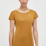 Sportovní triko Salewa Puez Melange Dry hnědá barva, 00-0000026538