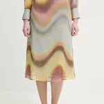 Sukně PS Paul Smith modrá barva, midi, W2R.292S.P31285