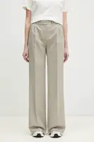 Kalhoty Coperni Wide Leg Tailored dámské, béžová barva, široké, high waist, COPP90F3004