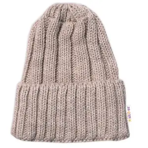 Baby Nellys Zimní nadčasová čepice Mom and Baby, béžová