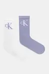 Ponožky Calvin Klein Jeans 2-pack dámské, modrá barva, 701228811