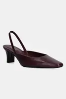 Kožené lodičky Calvin Klein HEEL SLING PUMP 50 - LTH