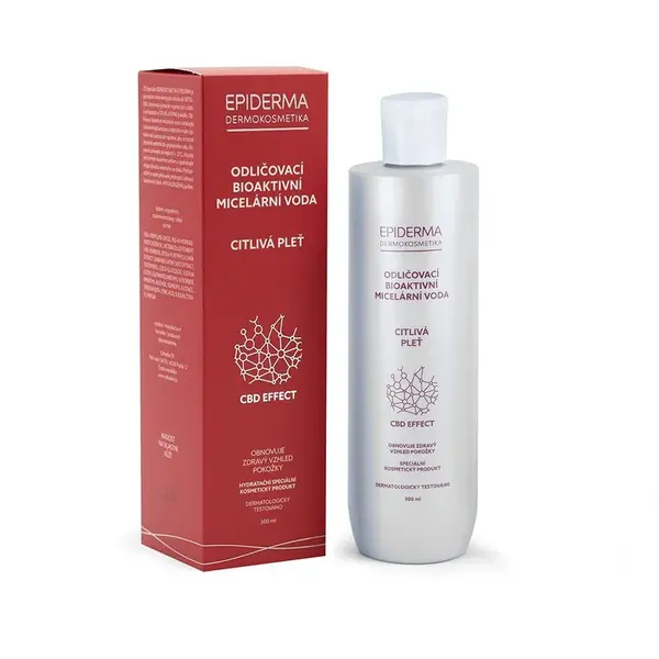 Epiderma Bioaktivní CBD micelární voda odličovací 300 ml