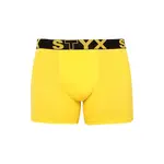 Styx Pánské boxerky long sportovní guma žluté (U1068) XXL