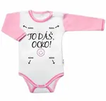 Baby Nellys Body dlouhý rukáv s vtipným textem  TO DÁŠ OCKO vel.  68, holka