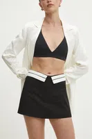 Kalhotová sukně Answear.LAB černá barva, high waist
