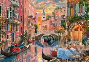 Venice evening sunset - puzzle z kategorie Města a stavby