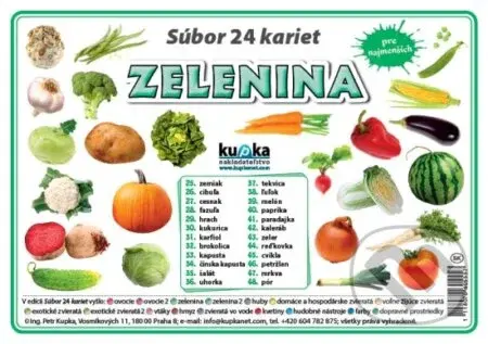 Súbor 24 kariet - Zelenina - kniha z kategorie Učebnice a slovníky