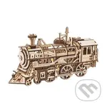 Lokomotíva mechanická (Dřevěné 3D puzzle) - puzzle z kategorie 3D puzzle