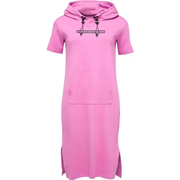 Northfinder MARICELA Dámske voľné šaty, ružová, veľkosť