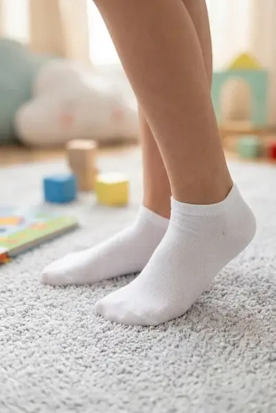 Milena dětské bílé kotníkové ponožky