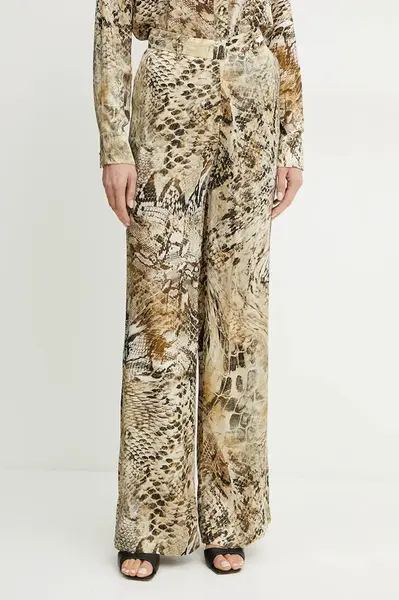 Kalhoty Marciano by Guess GISELLE dámské, béžová barva, široké, high waist, 5GGB01 7298A