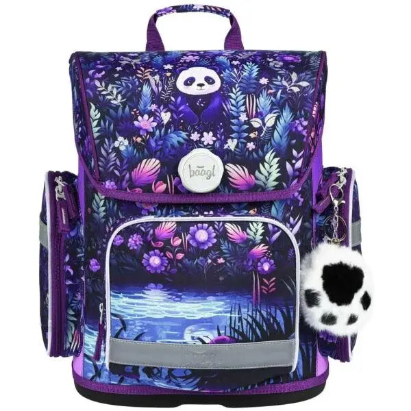 BAAGL ERGO JUNGLE PANDA Školní aktovka, fialová, velikost