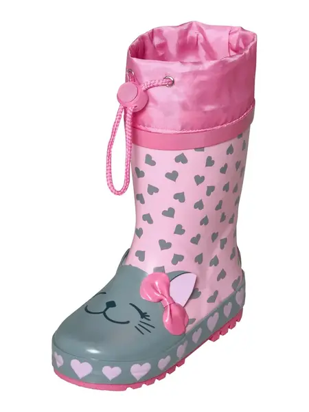 PLAYSHOES Gumáky 'Katze'  pastelovo zelená / ružová