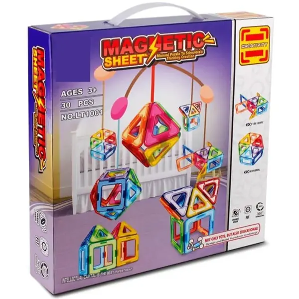 Sparkys Magnetická stavebnica Magnetic Sheet 30 dielikov