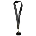 Popruh Guess Crossbody nylon 4G Charm, černá