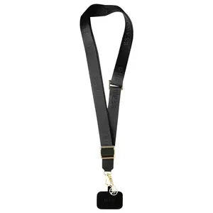 Popruh Guess Crossbody nylon 4G Charm, černá