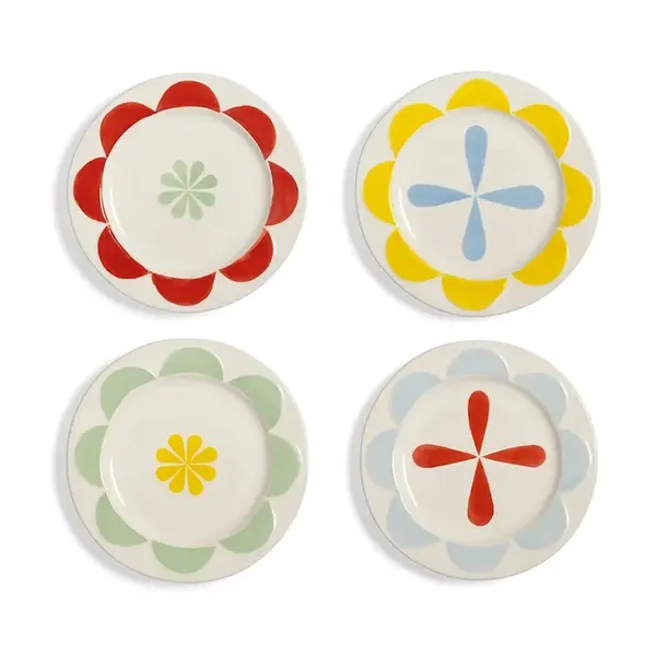 Sada talířů &k amsterdam folk small 4-pack více barev