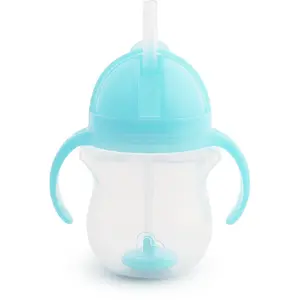 Munchkin Click Lock™ Tip & Sip hrnek s brčkem se závažím Blue 6 m+ 207 ml