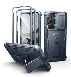 Dexnor 360 Kickstand Camprotector obal Samsung Galaxy S25 FE, modrý