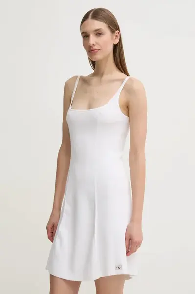 Šaty Calvin Klein Jeans bílá barva, mini, J20J225269