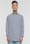 Pánské triko Regular Stripe LS - bílé/modré