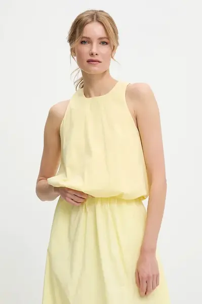 Bavlněná halenka Answear.LAB dámská, žlutá barva, hladká