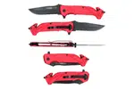 Nůž taktický kapesní zavírací, řezač pásů a rozbíječ skla, délka 21 cm - KS TOOLS 907.2220