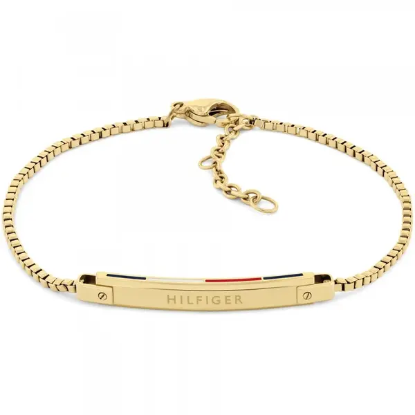 Tommy Hilfiger Slušivý pozlacený náramek Linear 2780953